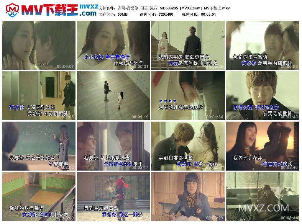 齐晨-我爱你_国语_流行_MB506285